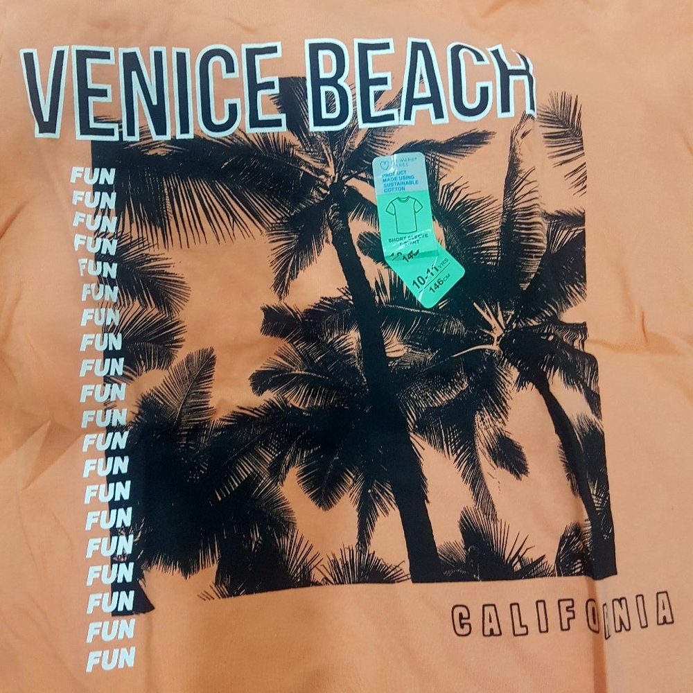PRIMARK T-SHIRT CALIFORNIA LOGO SIZES 10-11/&13/14YRS